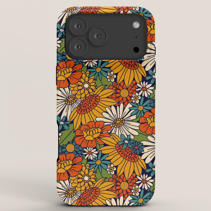 70s Retro Floral - Bold iPhone Case