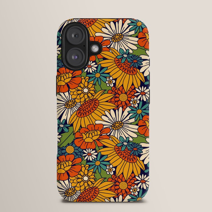 70s Retro Floral - Bold iPhone Case