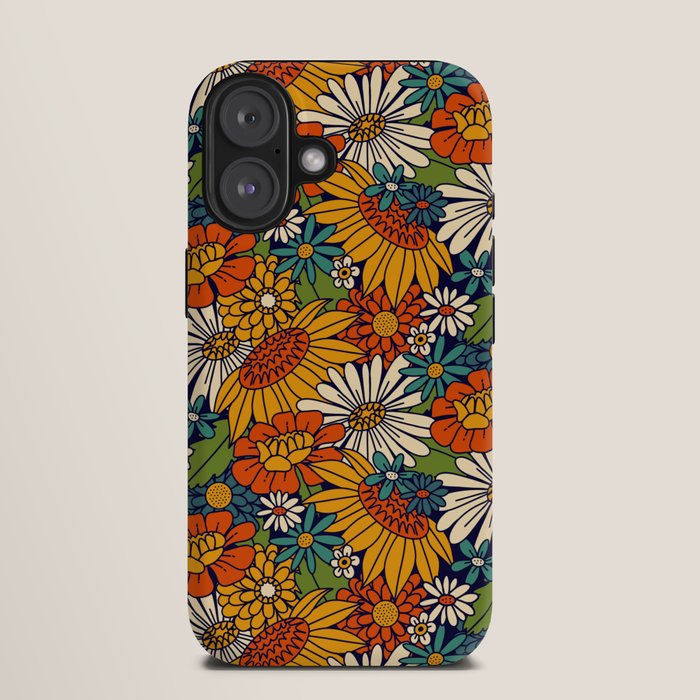 70s Retro Floral - Bold iPhone Case