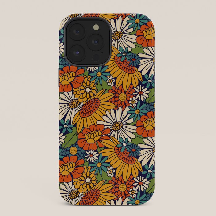 70s Retro Floral - Bold iPhone Case