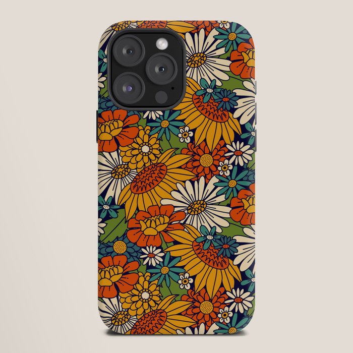 70s Retro Floral - Bold iPhone Case