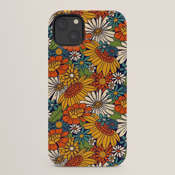 70s Retro Floral - Bold iPhone Case