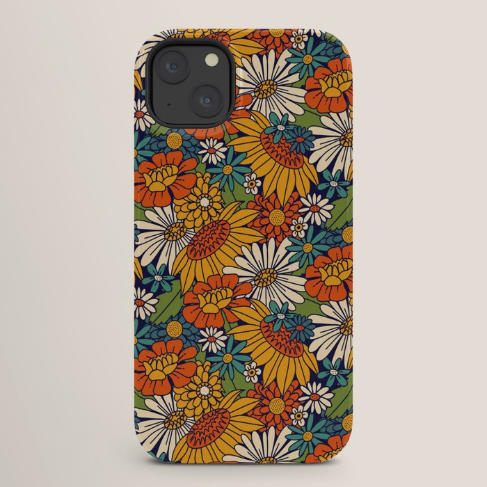 70s Retro Floral - Bold iPhone Case