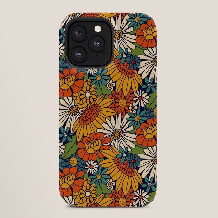 70s Retro Floral - Bold iPhone Case
