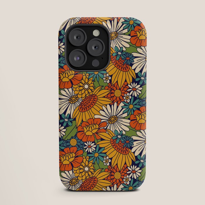 70s Retro Floral - Bold iPhone Case