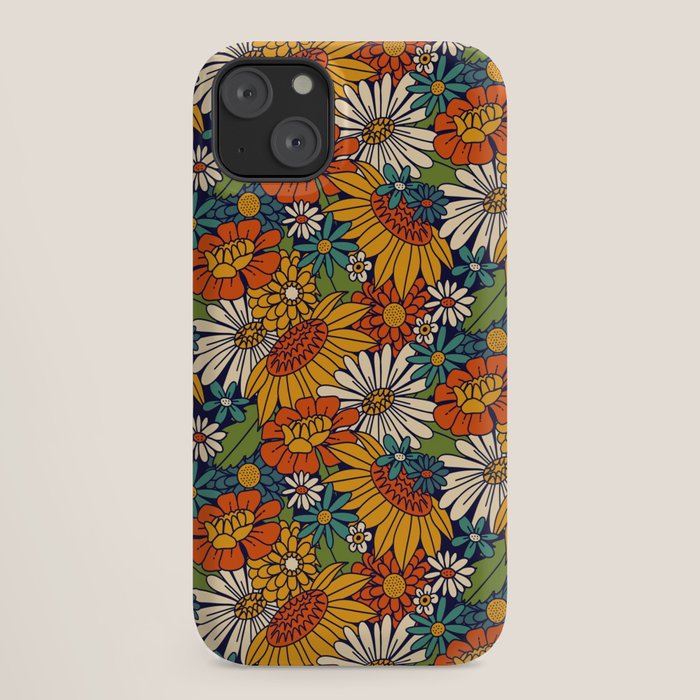 70s Retro Floral - Bold iPhone Case