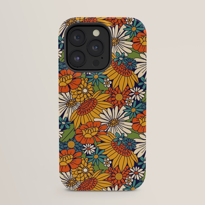 70s Retro Floral - Bold iPhone Case