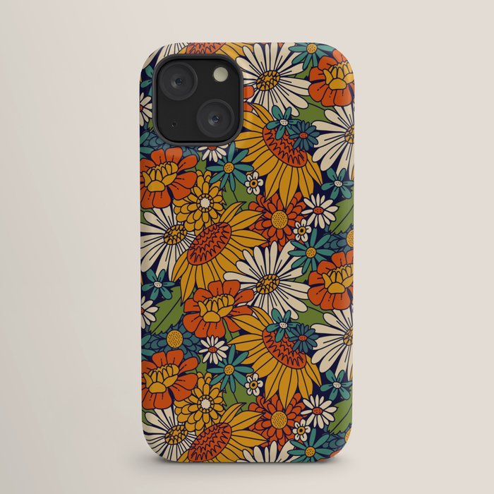 70s Retro Floral - Bold iPhone Case