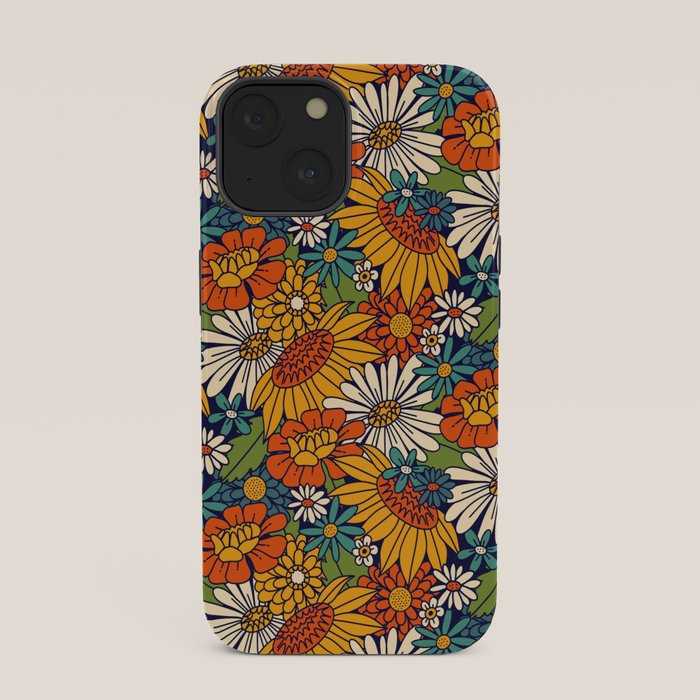 70s Retro Floral - Bold iPhone Case