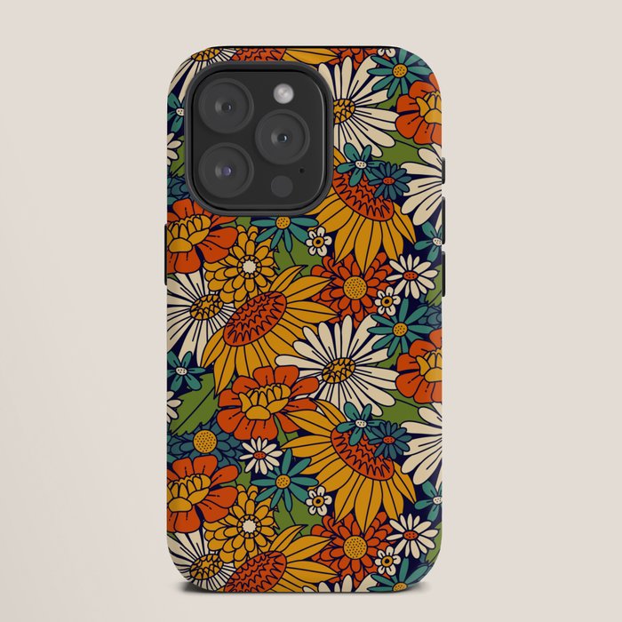 70s Retro Floral - Bold iPhone Case