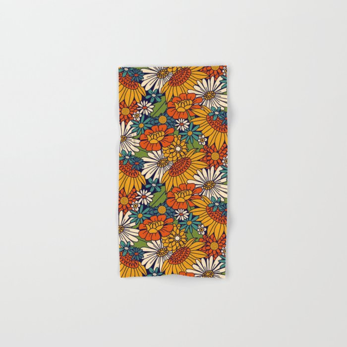 70s Retro Floral - Bold Bath Towel