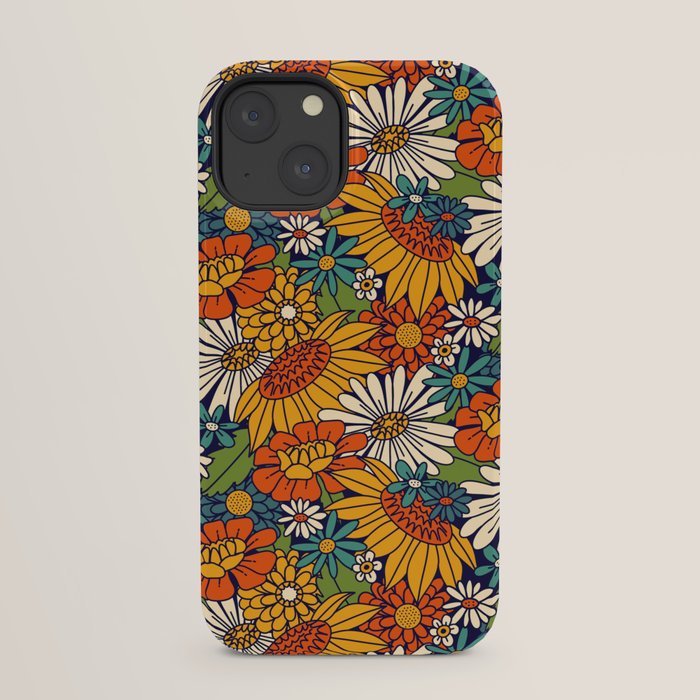 70s Retro Floral - Bold iPhone Case