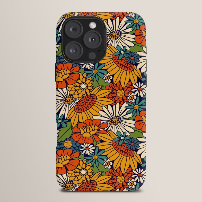 70s Retro Floral - Bold iPhone Case