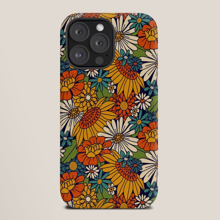 70s Retro Floral - Bold iPhone Case