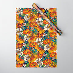 70s Retro Floral - Bold Wrapping Paper