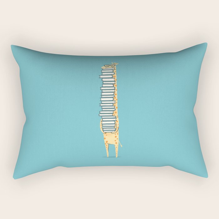 A Book Lover (blue) Rectangular Pillow