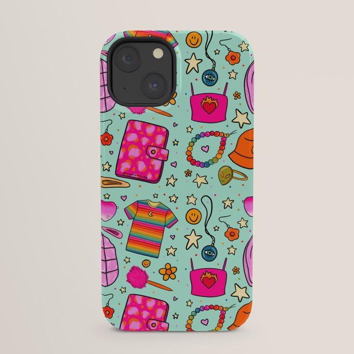 90's Things Print iPhone Case