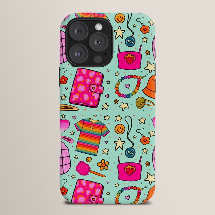 90's Things Print iPhone Case
