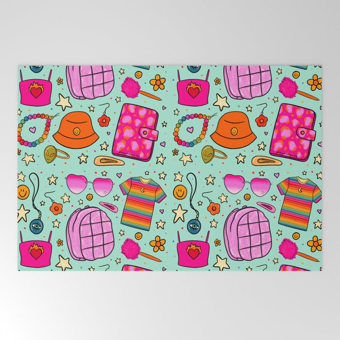 90's Things Print Welcome Mat
