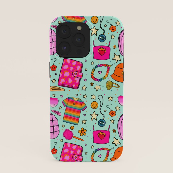 90's Things Print iPhone Case
