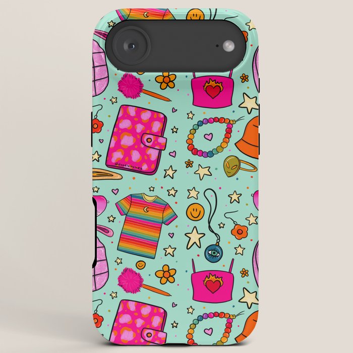 90's Things Print iPhone Case