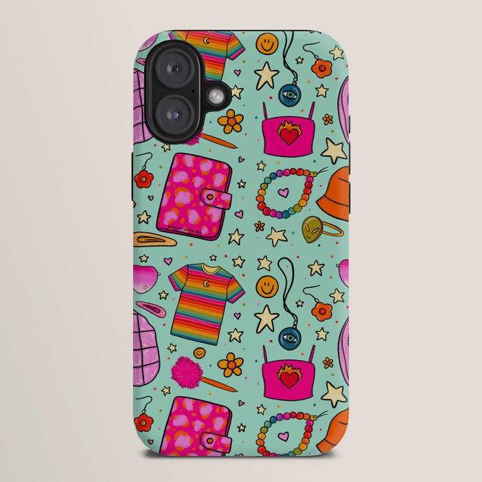 90's Things Print iPhone Case