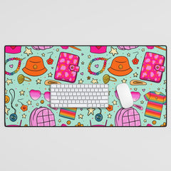 90's Things Print Desk Mat