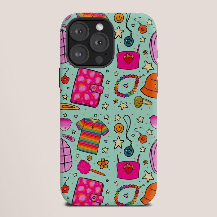 90's Things Print iPhone Case