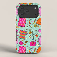 90's Things Print iPhone Case