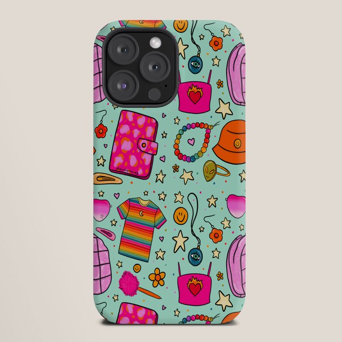 90's Things Print iPhone Case