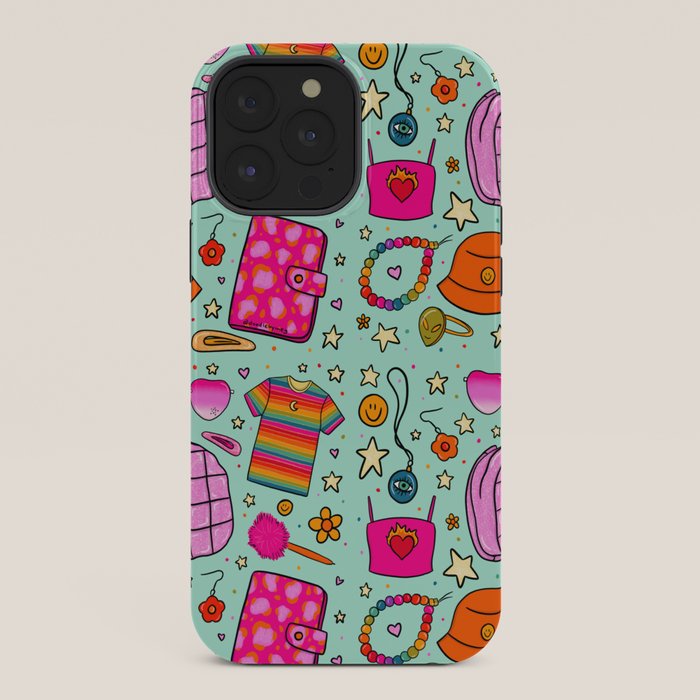 90's Things Print iPhone Case