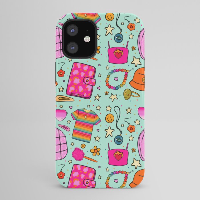 90's Things Print iPhone Case