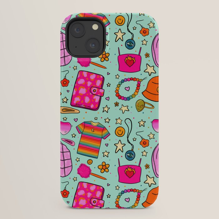90's Things Print iPhone Case