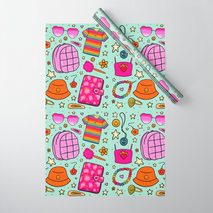 90's Things Print Wrapping Paper