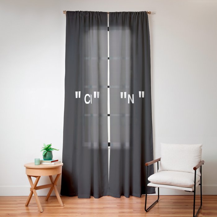 " Art " (Negative) Window Curtain