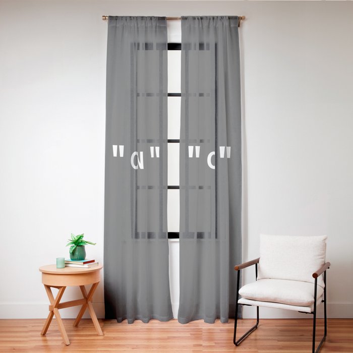 " Art " (Negative) Window Curtain