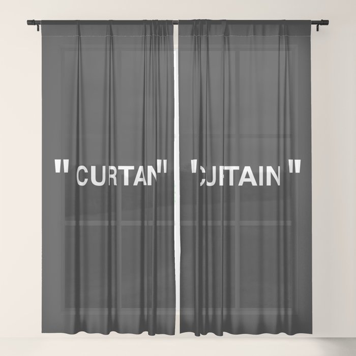 " Art " (Negative) Window Curtain