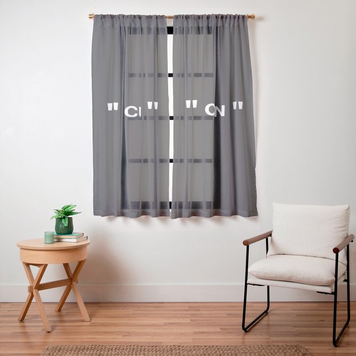 " Art " (Negative) Window Curtain