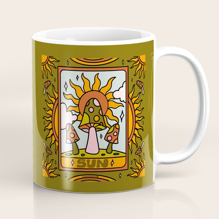 19. Sun Tarot Mushroom Coffee Mug