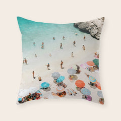 A Day At The Beach Throw Pillow