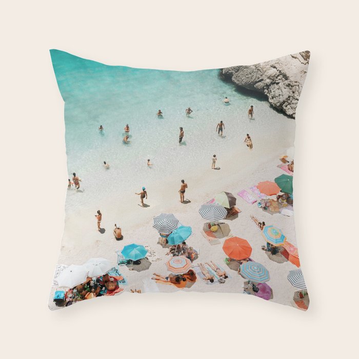 A Day At The Beach Throw Pillow