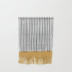 (White Background) Mid Century Modern Minimalist Rothko Inspired Color Field With Lines Geometric Style  Wall Hanging