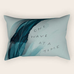 "One Wave At A Time" Rectangular Pillow