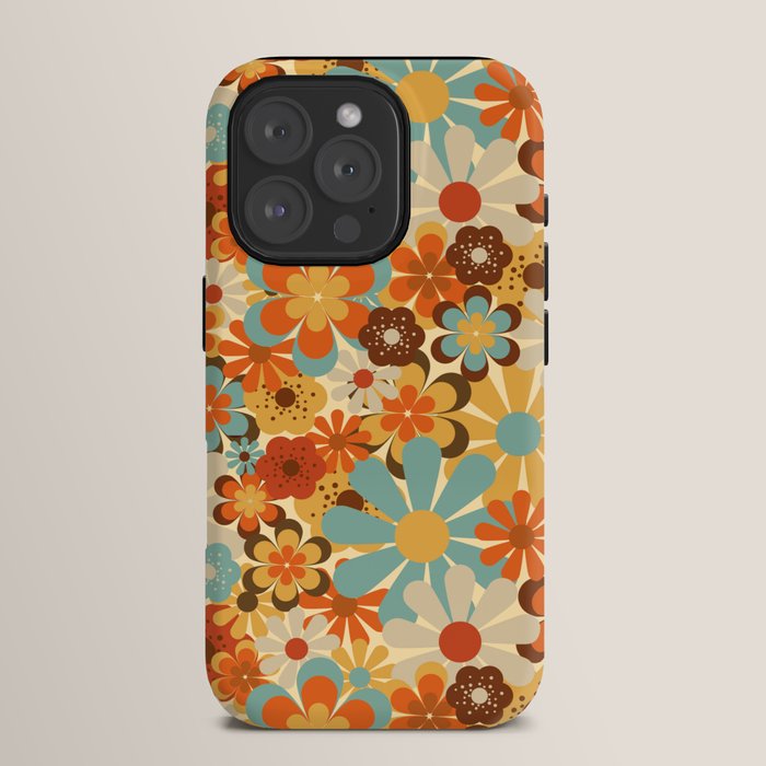70's Retro Floral Patterned Prints iPhone Case