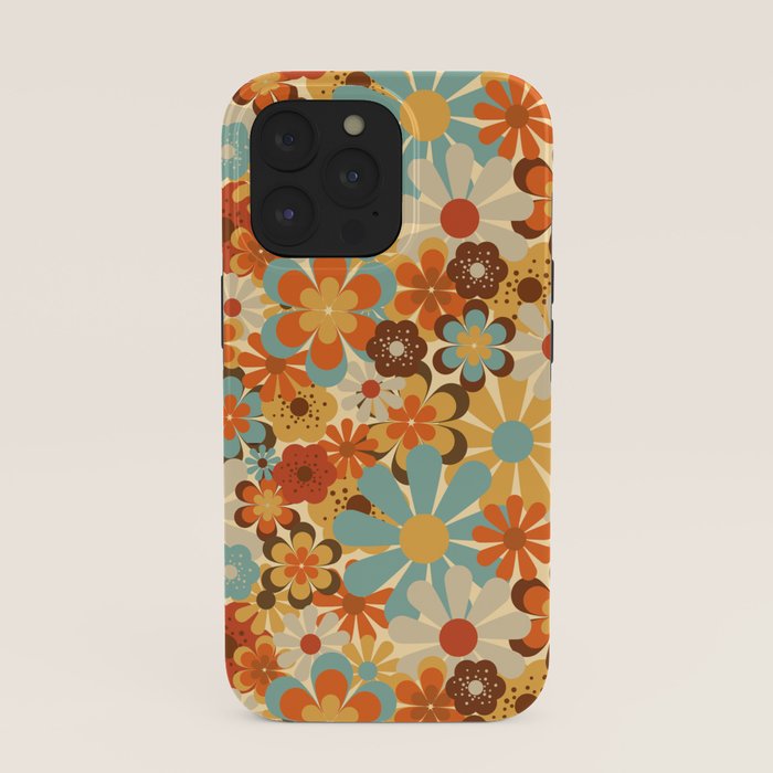 70's Retro Floral Patterned Prints iPhone Case