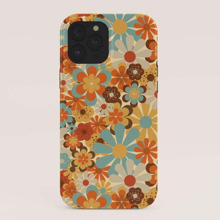 70's Retro Floral Patterned Prints iPhone Case