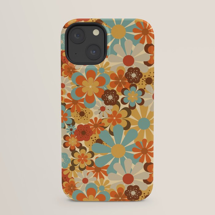 70's Retro Floral Patterned Prints iPhone Case