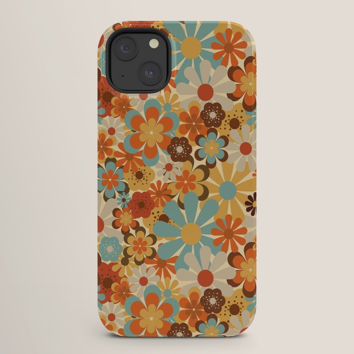70's Retro Floral Patterned Prints iPhone Case