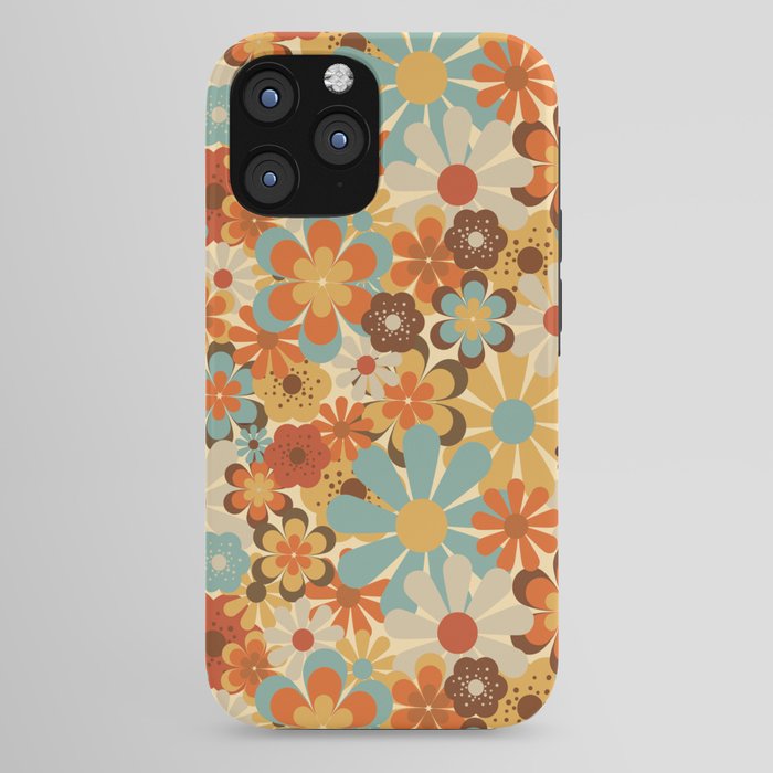 70's Retro Floral Patterned Prints iPhone Case