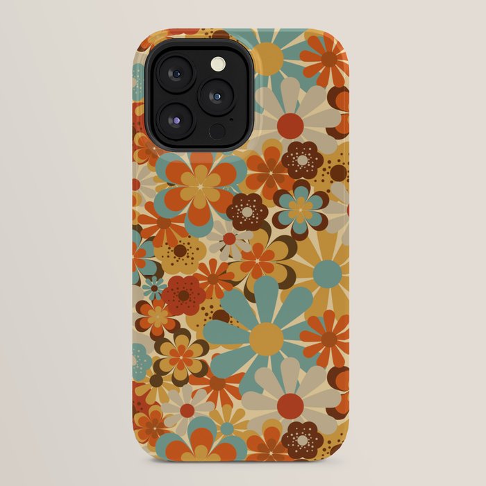 70's Retro Floral Patterned Prints iPhone Case